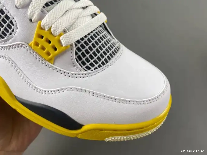 1st Kicks Shoes 4 Sulfur AQ9129-101 Jordan Air Vivid WNNS 0511